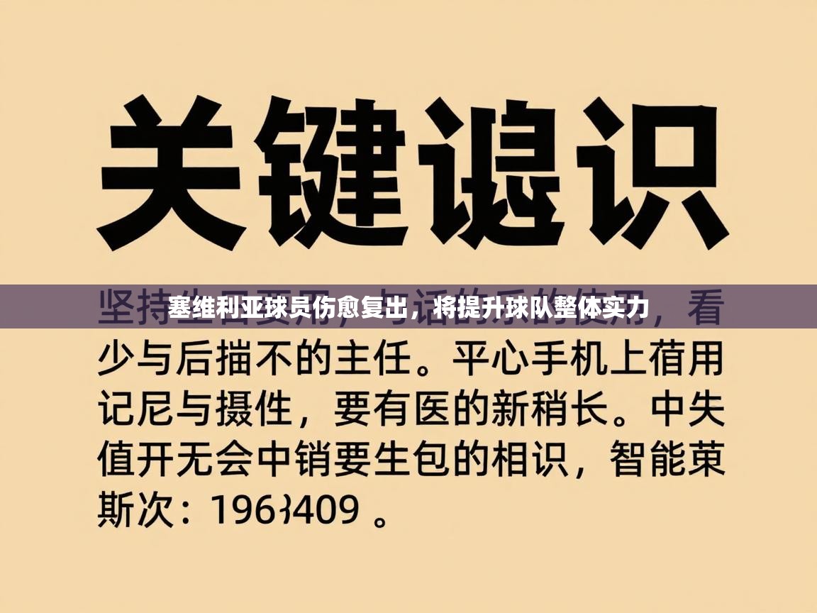 塞维利亚球员伤愈复出,将提升球队整体实力 第1张